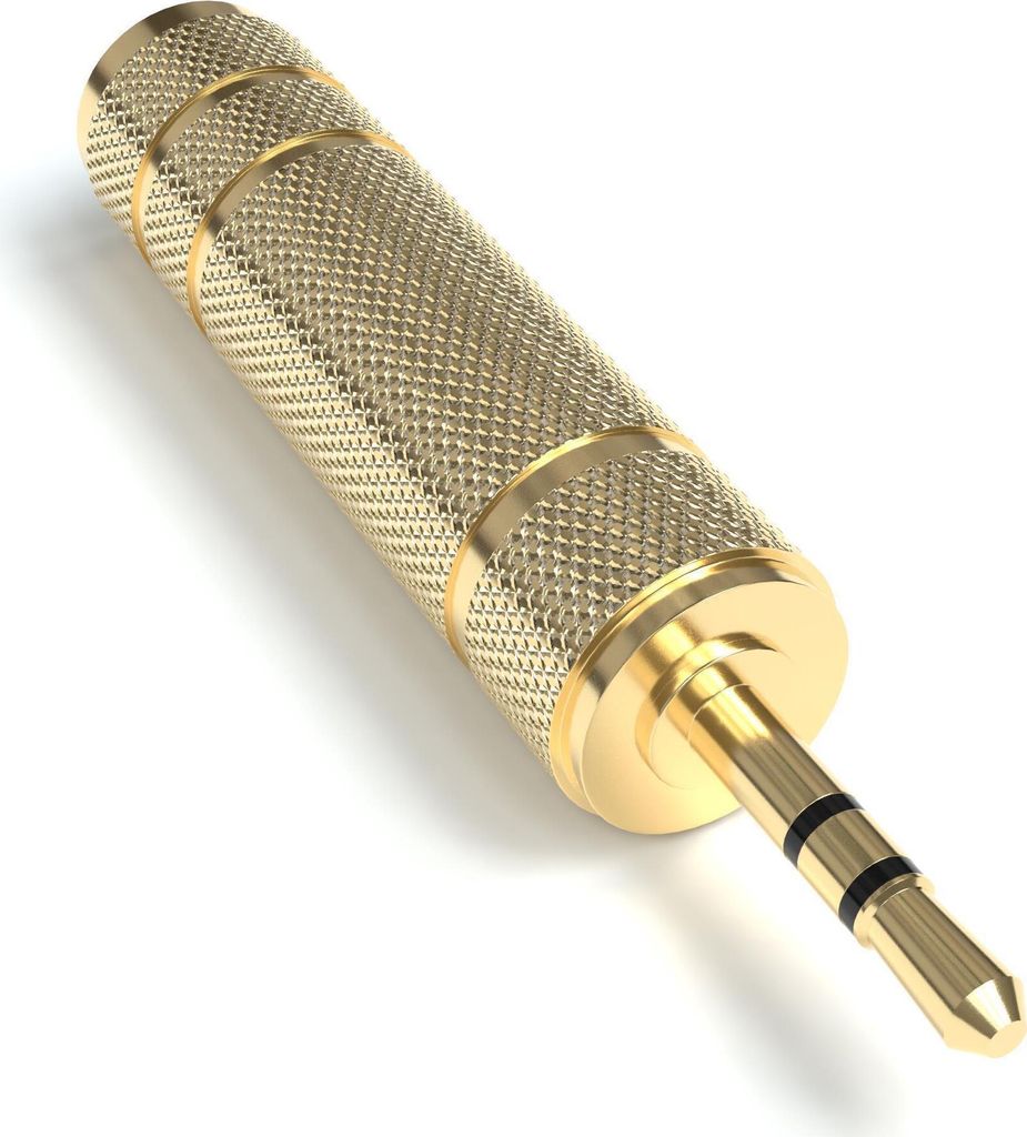 Klinke Adapter 6.35mm auf 3.5mm verGoldete Stecker Aux Stereo Audio