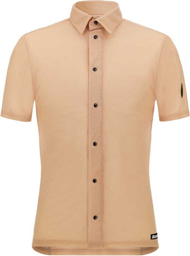 Santini Gravel Technical Kurzarmhemd Beige 3XL Mann Beige 3XL