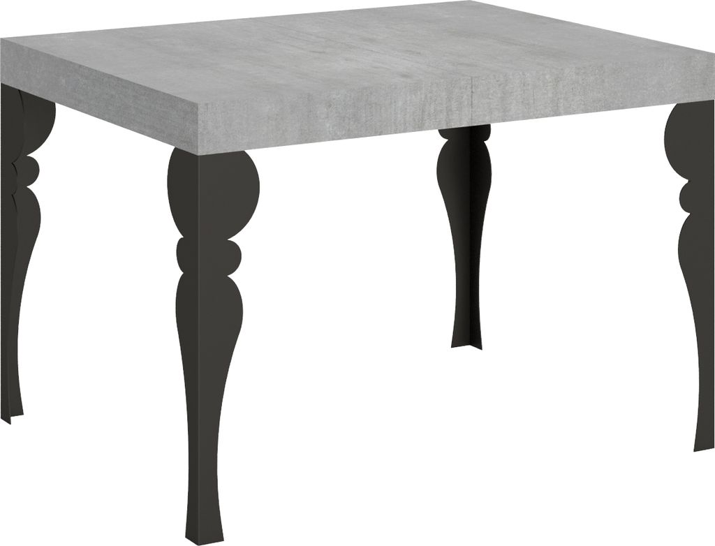 Ausziehbarer Tisch 80x120/204 cm Paxon Cemento Anthrazit Produktbild 