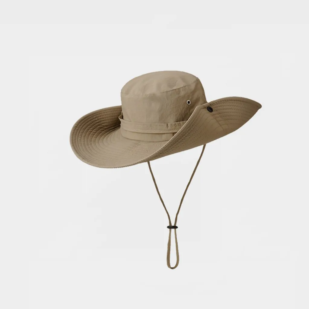 Cappello Sole Donna Uomo Kaki Pieghevole | Cappello Pioggia Pesca