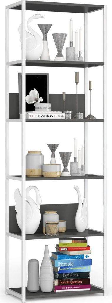Akord Metallregal Loft Weiß/Grau 60X32X192 Cm