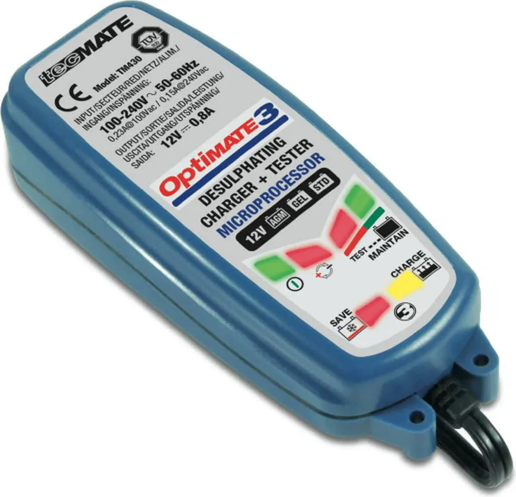 Caricabatteria Moto Tecmate 12V 3-50Ah: Il Compagno di Avventure
