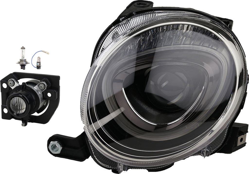 Johns, Scheinwerfer H7 Links passend für Fiat 500 312 07/2015- + Nebels. + Leuchtmittel 52007420 0000052007420 0000052088875 0000052129443 5208887...