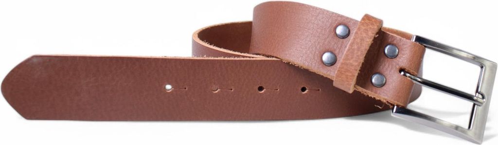 FRONHOFER Gürtel Herren Büffelleder, brünierte Metallschnalle, 3,5 cm