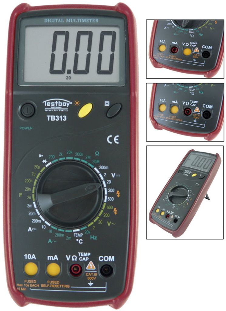 Testboy 79904 Multimetro digitale 313 - con protezione Immagine del prodotto 
