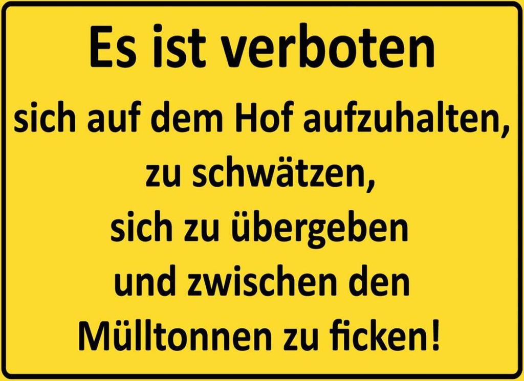 vianmo Holzschild 30x40 cm Es Ist verboten auf dem Hof