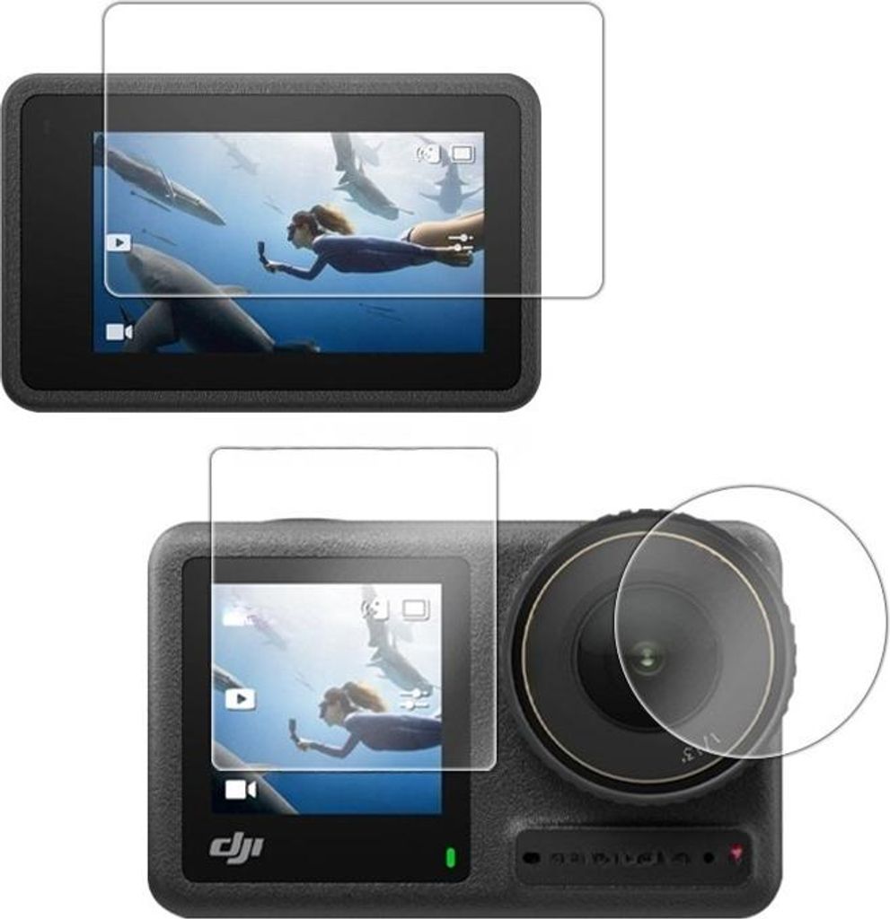 INF DJI Action 5 Pro Displayschutzfolie Set: Klar, Kratzfest, 3 Stück