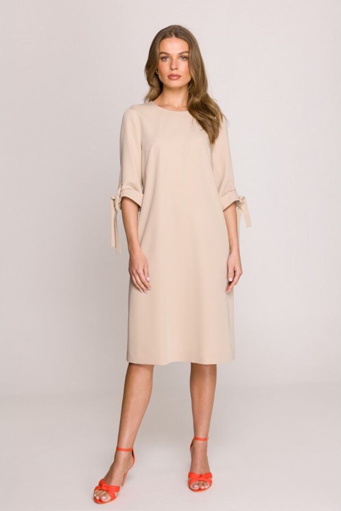 Stylove Midikleid für Frauen Plotmira S393 beige S