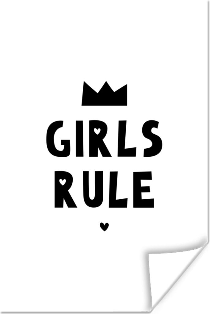 MuchoWow Poster Zitate - Kinder - Mädchen - Mädchen regieren - Sprichwörter 60x90 cm - Wanddekoration