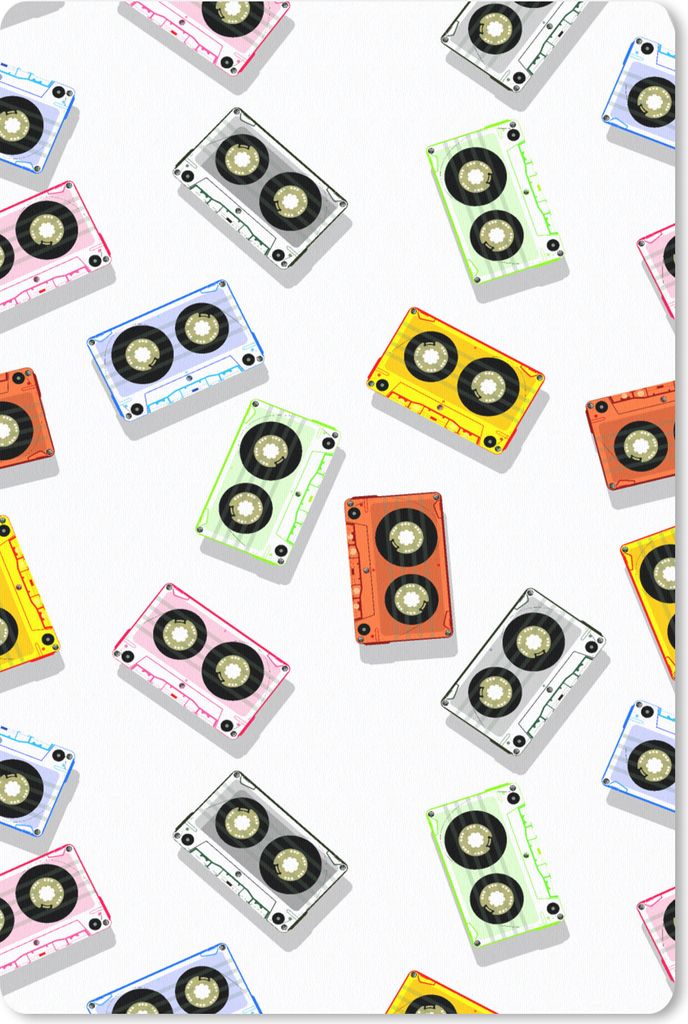 MuchoWow Mauspad Mousepad Heranwachsende - Kassette - Musik - Muster 18x27 cm - Mousepads - Maus Mat - Pad - Mausunterlage
