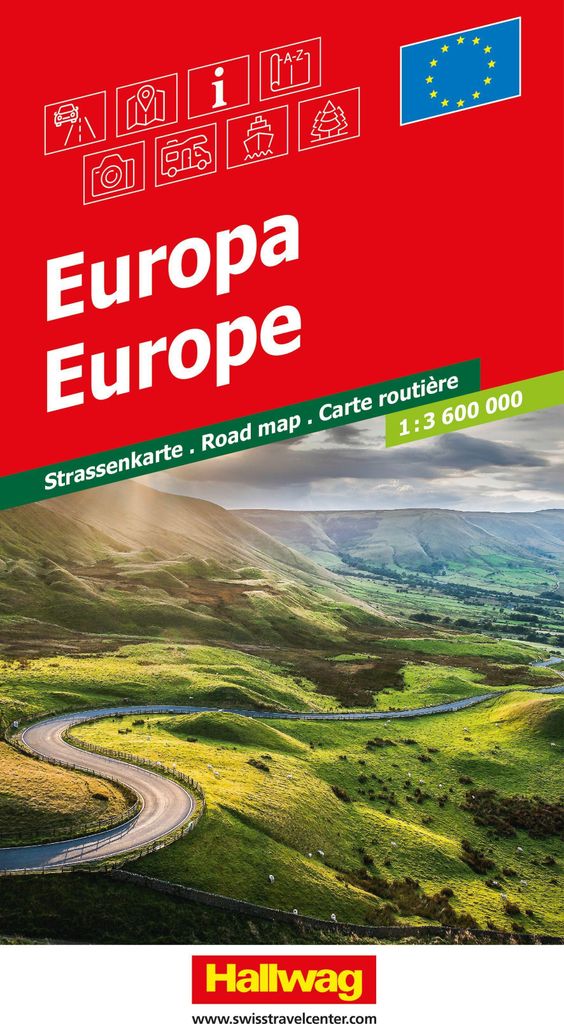 Hallwag Strassenkarte Europa 1:3,6 Mio.
