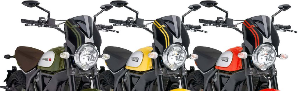 PUIG 7652F Retrovision passend fuer DUCATI SCRAMBLER ICON Stark getönt