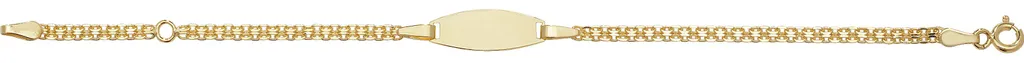Gourmette Fille en Or Véritable 9K - Chaîne de Poignet 19cm Fine TRS3794