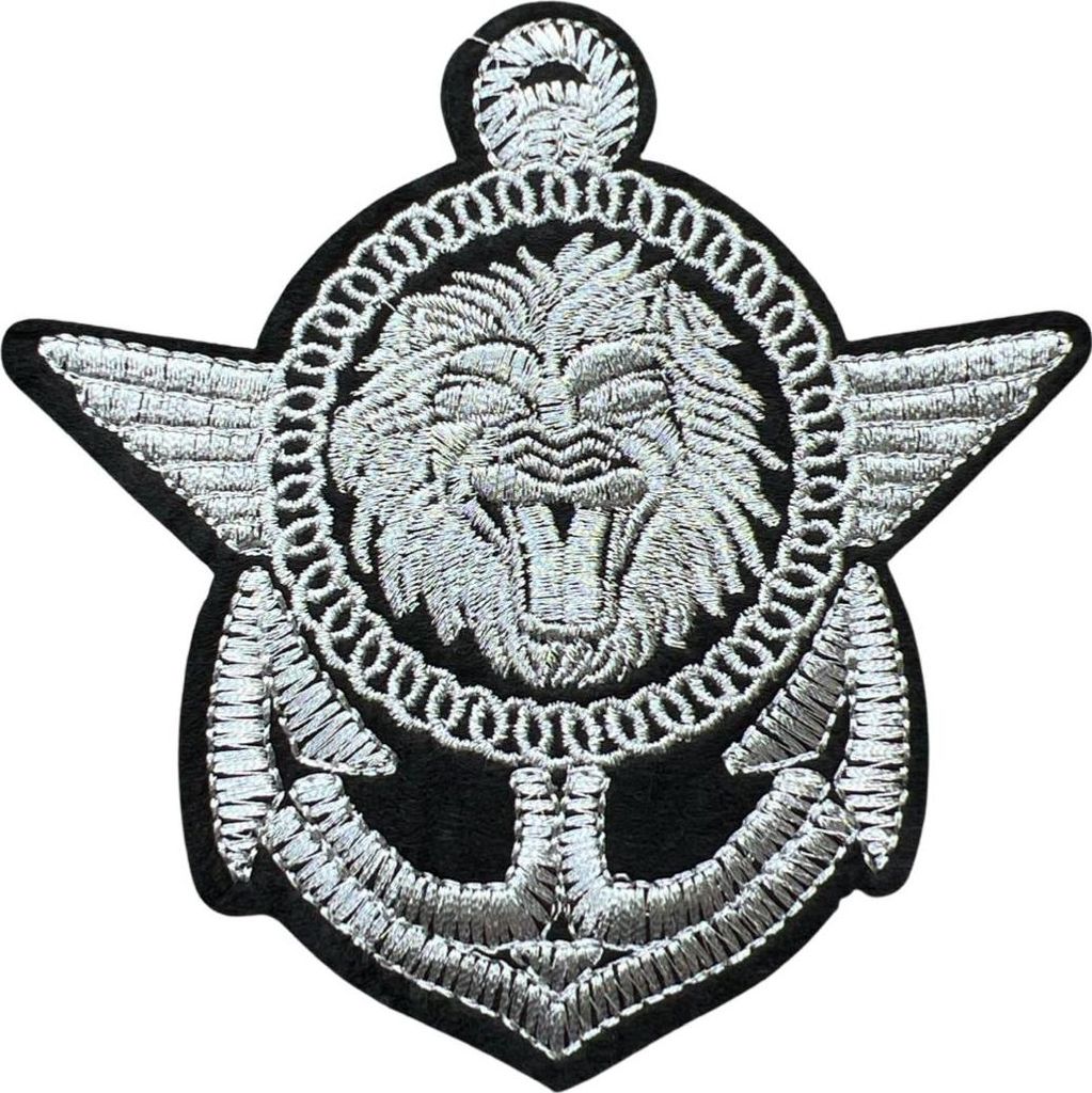 Löwe-Anker-Wappen-Emblem zum Aufbügeln