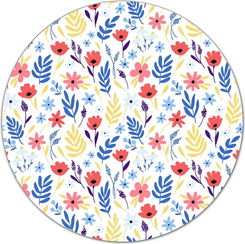 Glas-Herdabdeckplatte Glaskeramikkochfeld-Abdeckung Schneideplatten - 40 cm - Bunte Wiesenblumen