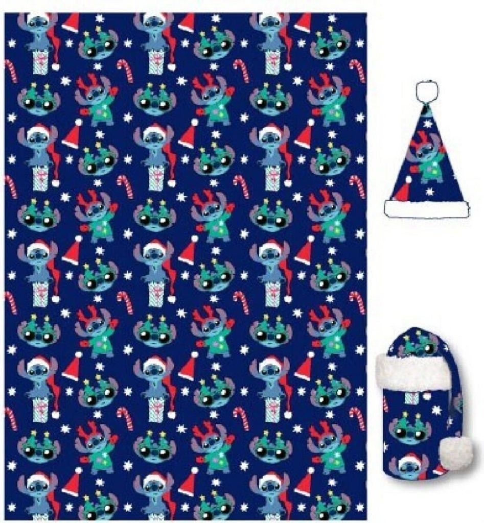 Lilo & Stitch Kuscheldecken-Set 100x140 cm – Flauschige Decke & warme Mütze