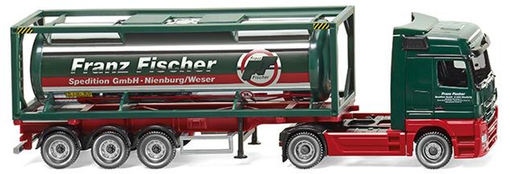 Wiking LKW MB Actros MP3 LH 30' Tank-Cont-SZ Franz Fischer 053603