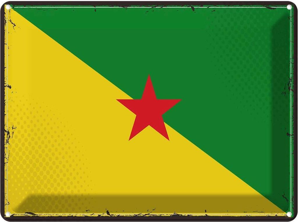 vianmo Blechschild 30x40 cm Französisch?Guayanas Retro Produktbild 