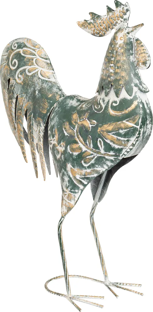 Atmosphera Décoration de Jardin en Fonte Rooster - Coq Vintage 24cm