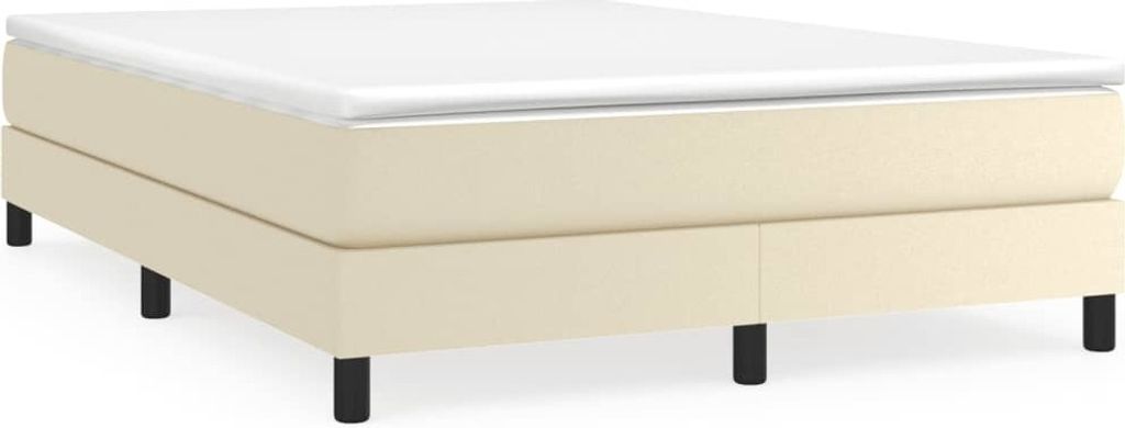 Boxspringbettgestell Creme 140x190 cm Kunstleder