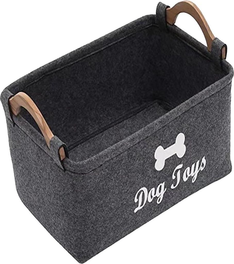 Haustier Spielzeug Organizer Box, Welpen Sachen Korb Hundebedarf, Rechteckig, Spielzeugbox, Zusammenklappbar, zur Aufbewahrung der Spielsachen.Katz...