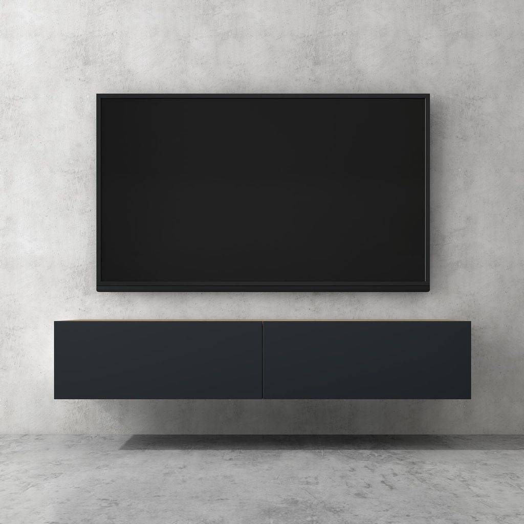 doporro TV Lowboard hängend Fernsehschrank Wohnzimmer | TV-Schrank hängend Fernsehtisch Hängeschrank 160cm Fernsehschrank02