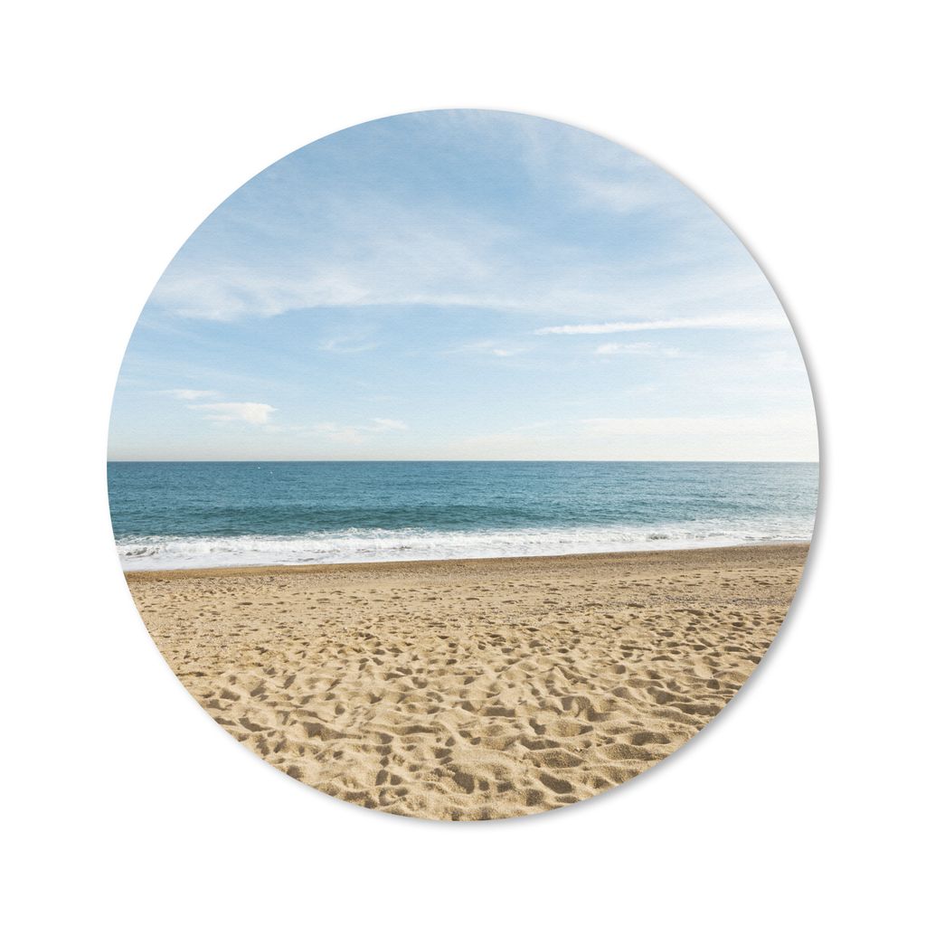 MuchoWow Mauspad Mousepad Strand - Sand - Meer 50x50 cm - Mousepads - Maus Mat - Pad - Mausunterlage - Vinyl