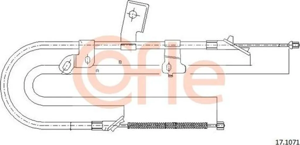Câble de frein à main COFLE 17.1071 pour Yaris - OE 4642052010 Fiable