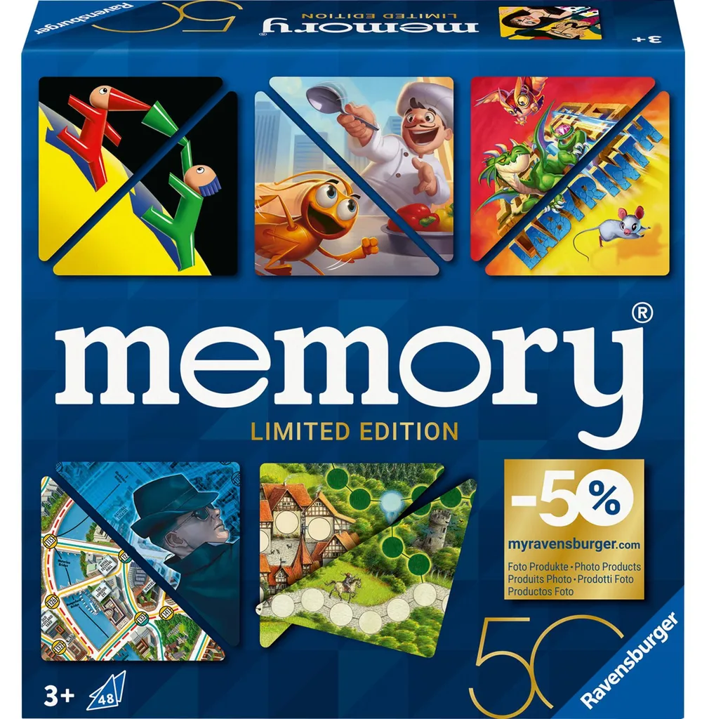 Memory Ravensburger 22463 Triangle Bleu avec cartes collector robustes