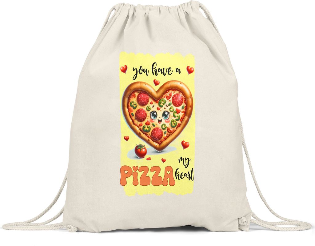 You Have a Pizza My Heart Turnbeutel Pizza Liebe Herz Valentinstag Geschenk