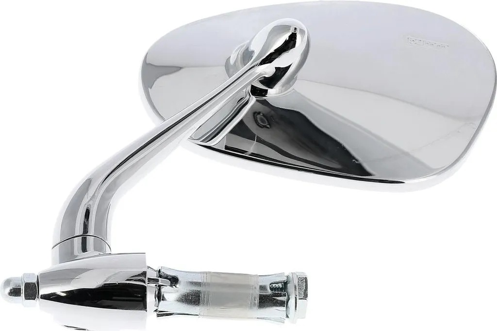 Rétroviseur gauche de guidon tige courte en aluminium noir robuste