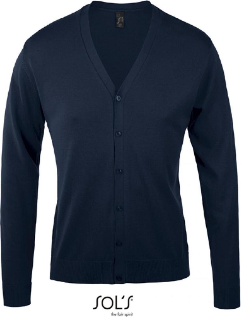 SOLs 90011 | Golden Men V-Neck Knitted Cardigan - Farbe: Navy - Größe: 3XL