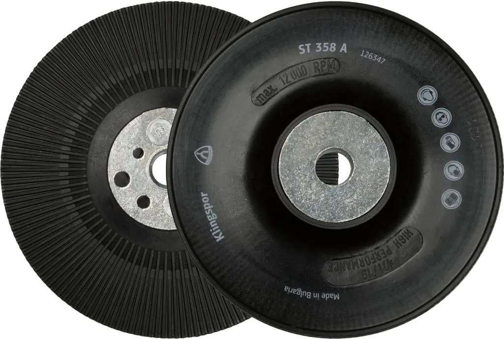 Platorello Nervato ST 358 A 178mm M14 Klingspor 126348 per Inox