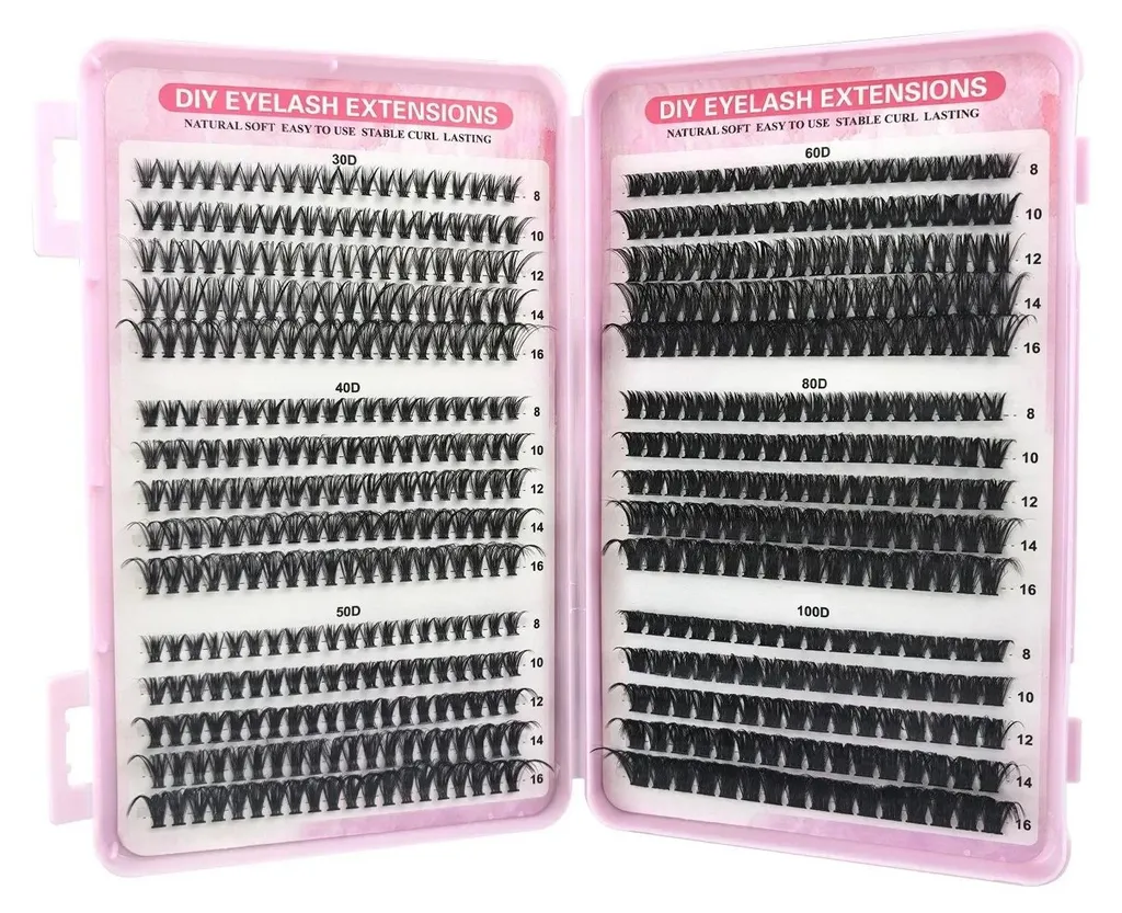 Kit cils artificiels DIY pour regard volumineux effet chrome brossé