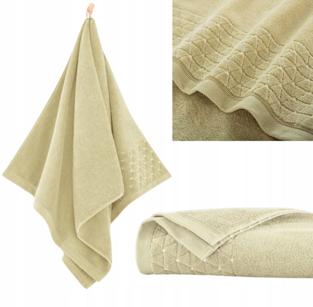 Handtuch - 100% Baumwolle - 500 g/m2 - 70x140 cm - Extra Saugfähig - Beige - hohe Grammatur - OSCAR