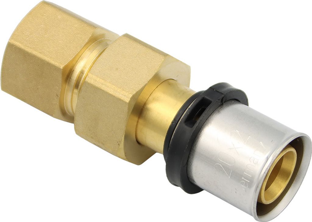 Pressfitting Verschraubung 20x2 mm 1/2 Zoll IG TH Kontur Verbundrohr