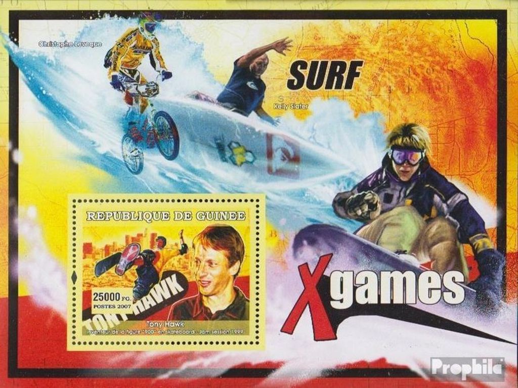 Briefmarken Guinea 2007 Mi Block1178 postfrisch Sportler Produktbild 