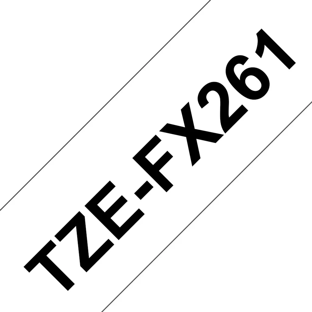 Brother TZE-FX261 Nastro Laminato Flessibile 36mm Nero/Bianco