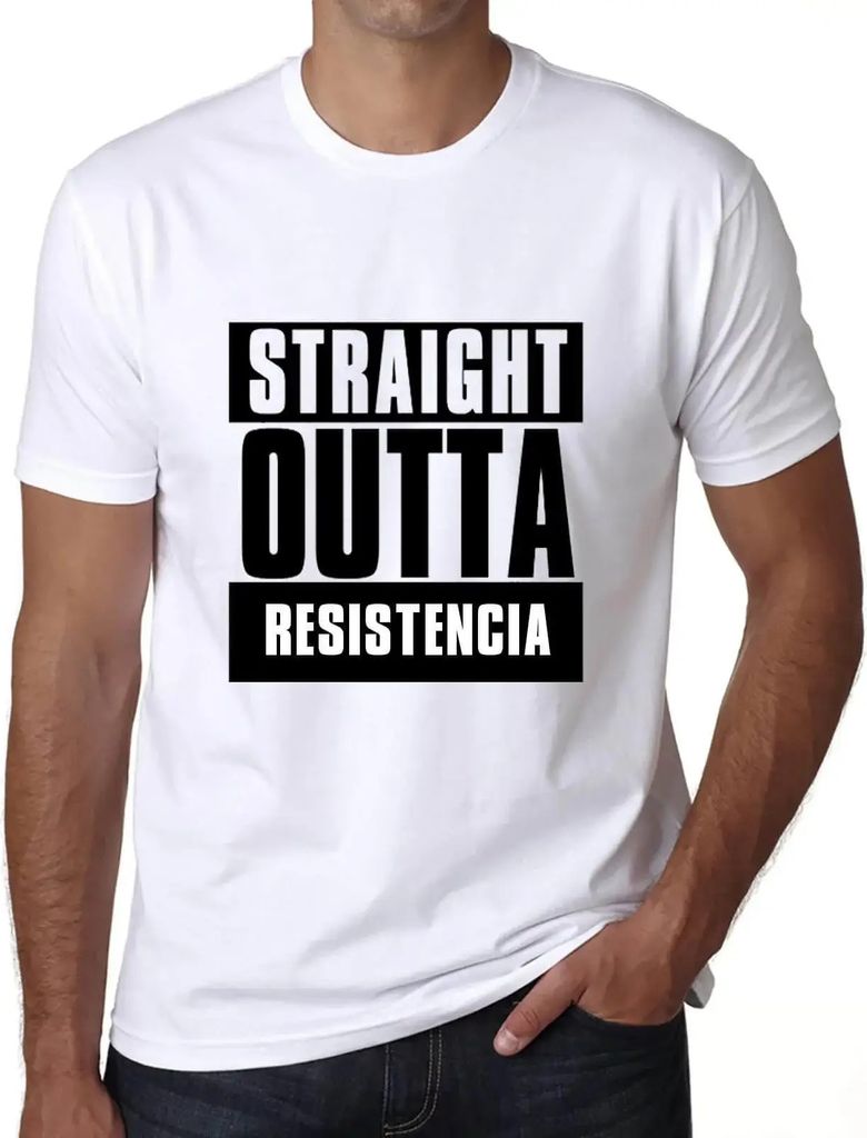 Herren Grafik T-Shirt Direkt aus der Resistencia – Straight Outta Resistencia – Öko-Verantwortlich Vintage Jahrgang Kurzarm Lustige Druck Gebu...