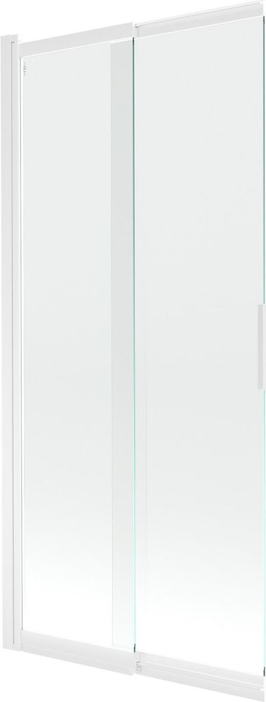 Mexen Fox Duschwand 2-flügelige Schiebetür 85 x 150 cm, transparent, weiß - 891-085-002-20-00