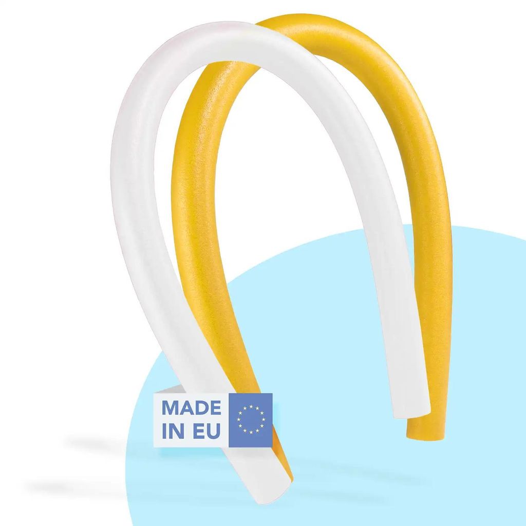 WEKOFUN 2er Set Schwimmnudel 160 cm Poolnudel für Kinder & Erwachsene – Wassernudel für Badespaß & Aqua Fitness, PE-Schaum – Farbe: Weiß & ...