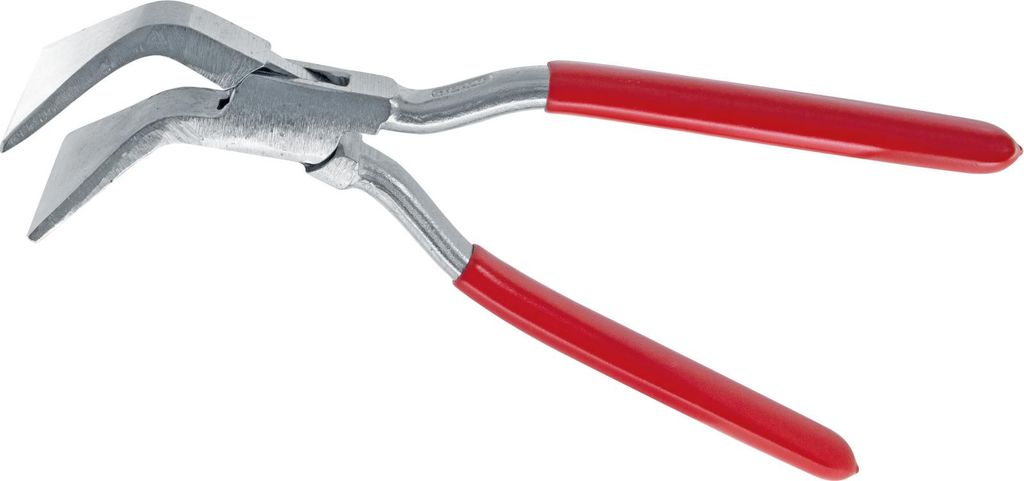 STUBAI Falzzange 45° gebogen, mit durchgestecktem Gewerbe in Nirolook 60mm - 282102NR