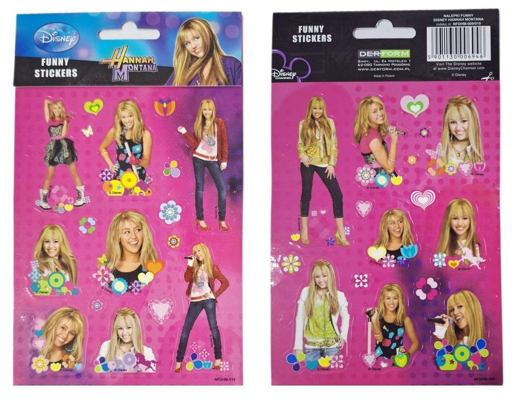 Sada samolepek Derform Hannah Montana – vtipné dekorativní Obrázek produktu 
