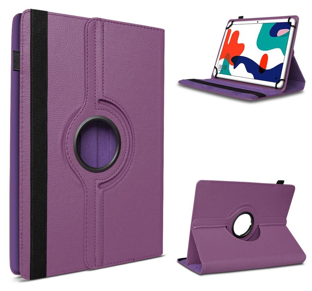 Tablet Hülle für Huawei MatePad T10 / T10s Tasche Schutzhülle Case Cover DrehbarFarbe 360 Uni:Lila