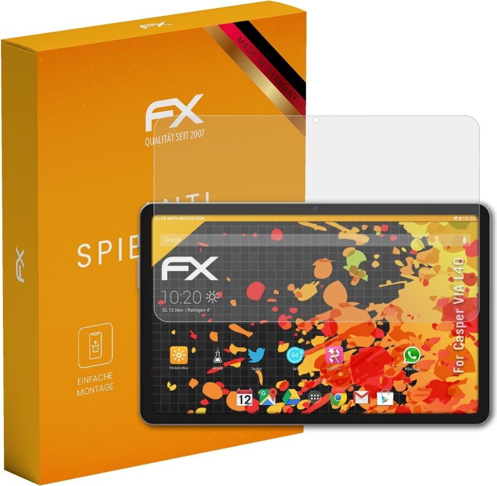 atFoliX FX-Antireflex 2x Schutzfolie kompatibel mit Casper VIA L40 Displayfolie