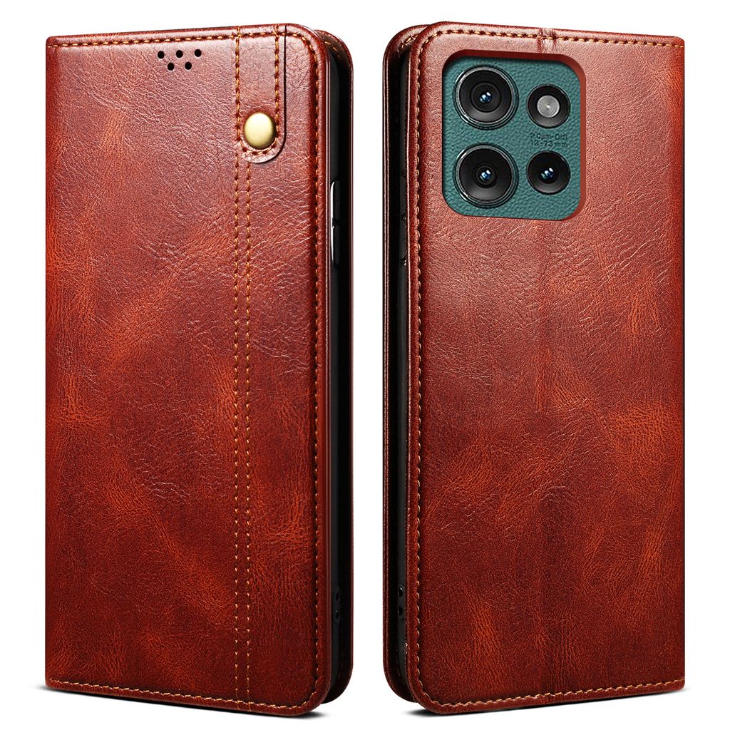 Custodia per Motorola Edge 50 Neo in pelle flip case Immagine del prodotto 
