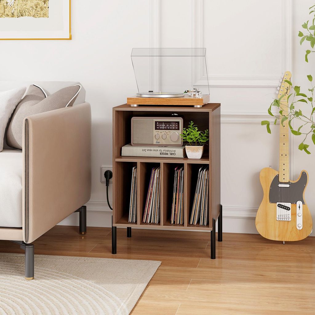 Supporto per giradischi con contenore in vinile per oltre 300