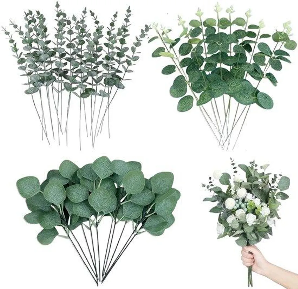 Guirlande eucalyptus de 30 éléments séchés pour déco de Noël