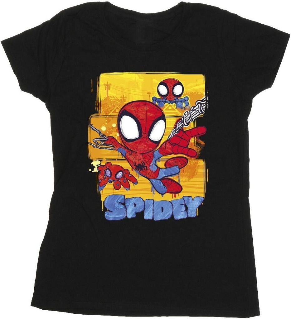 Marvel - "Spidey And His Amazing Friends" T-Shirt für Damen BI39849 (S) (Schwarz)