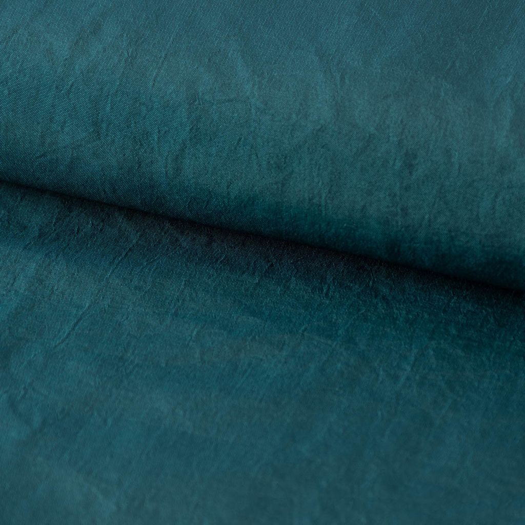 Taftstoff Crushed Bekleidungsstoff einfarbig petrol 1,40m Breite
